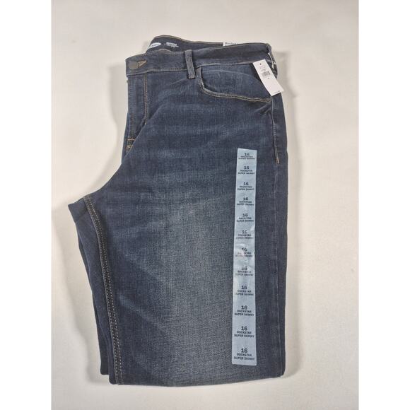 Old Navy Womens Jeans Size 16 Blue Rockstar Super Skinny Medium Wash - Picture 1 of 7